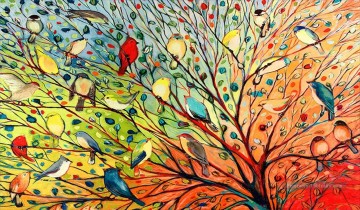 oiseaux dans les oiseaux de printemps Peinture à l'huile
